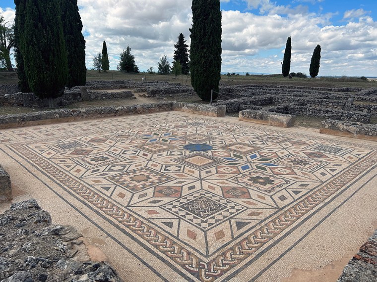 Mosaico en casas romana de Clunia